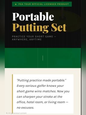 PGA Tour Portable Putting Set ⛳️ New | Office, Travel & Home Golf